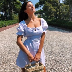 With Jean Ivory Linen Dress